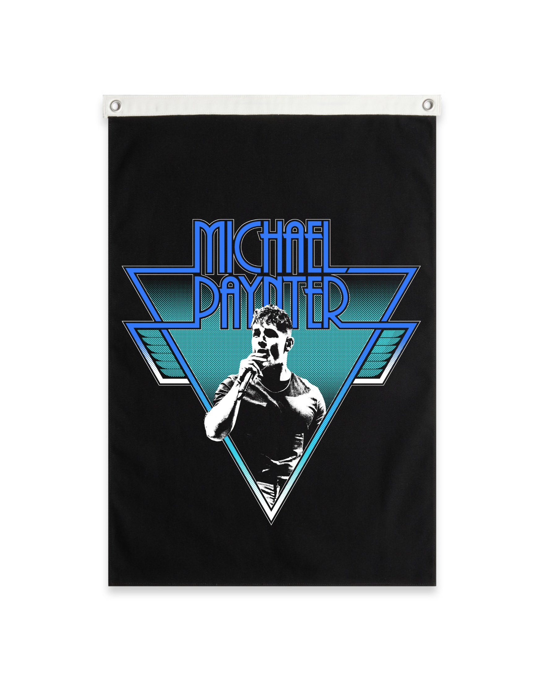 Michael Paynter | Canvas Flag | Blue Logo